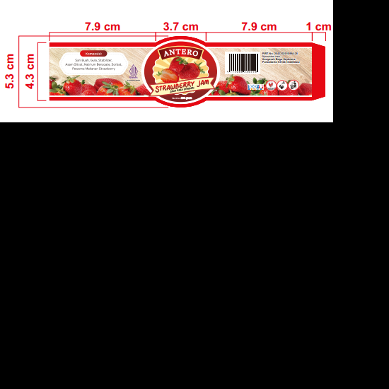 Label Makanan ( 7.9x5.3 ) Art Paper 150 Cetak Full Color Laminasi Depan