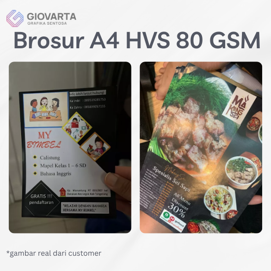 Paket Brosur A4 HVS 80 GSM