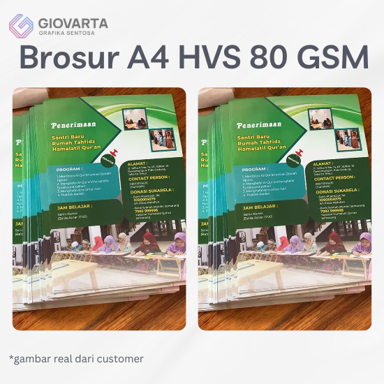 Paket Brosur A4 HVS 80 GSM