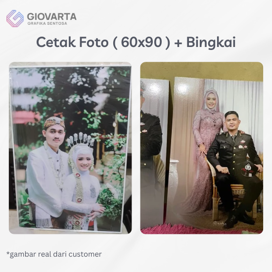 Cetak Foto Bahan Albatros ( 60x90 ) + Bingkai