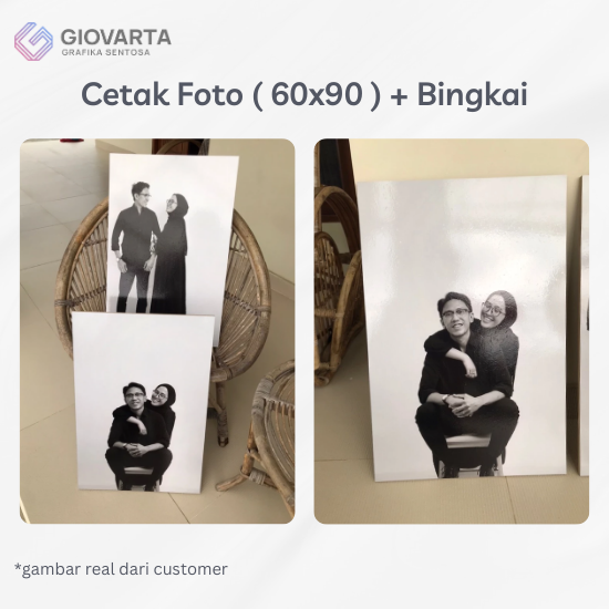 Cetak Foto Bahan Albatros ( 60x90 ) + Bingkai